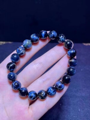 Genuine Natural Pietersite Blue Stone Round Beads Healing