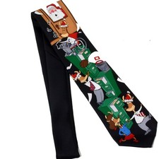 Holiday Traditions Mens Tie Santa Reindeer Games