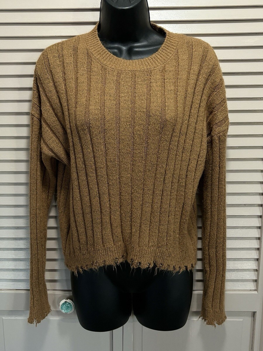 Knitwear Sweater Camel Colored Crew Neck Sweater Rue 21