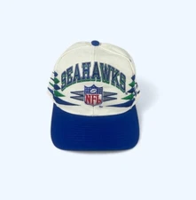 VTG 90s Logo Athletic Pro Line Seattle Seahawks NFL Diamond D Cut Snapback Hat