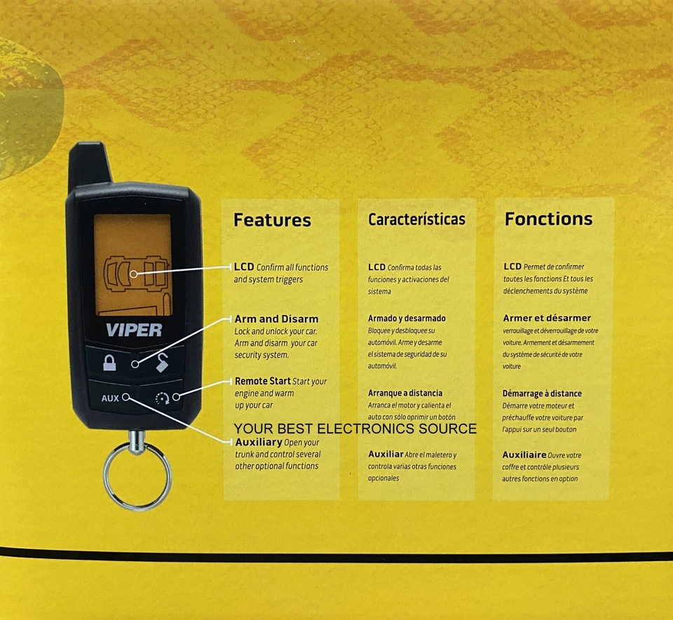 NEW Viper 5305V 2-Way Remote Start & Vehicle Security System w/ LCD Remote - Image 3 of 3