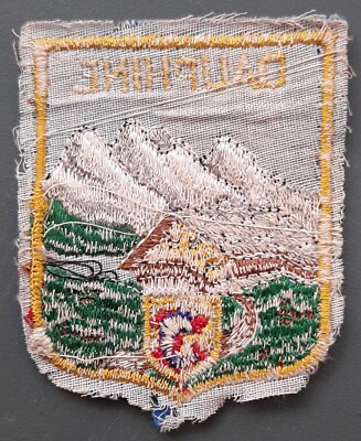 Patch Ski Montagne brodé DAUPHINE 76mm Insigne