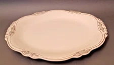 Homer Laughlin Silver Rose Patrician Virginia Rose 11" Oval Serving Platter B