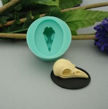 Silicone Mold Crow Skull Cameo Flexible Mold for Crafts, Jewelry, Resin.