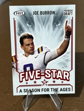 Joe Burrow 2020 Premier Draft FIVE-STAR RED ROOKIE Hit Sage Cincinnati Bengals