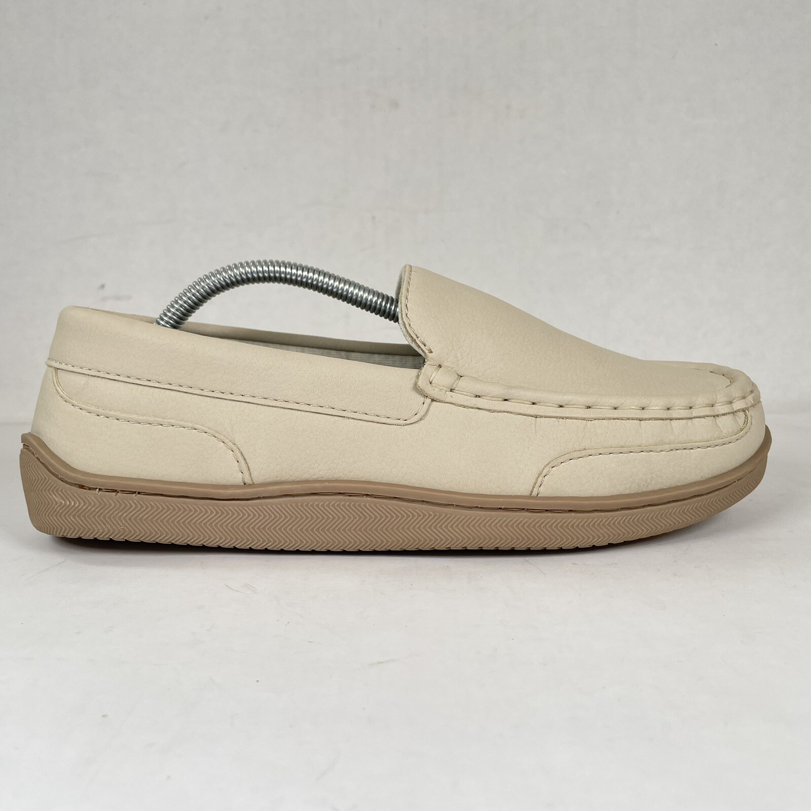 My Slippers My Pillow Loafers Womens Size 8 Beach Beige Leather Comfort Shoes-image