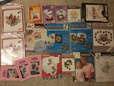 Sewing Craft Applique Patterns Large 18 item Lot Iron On Transfers