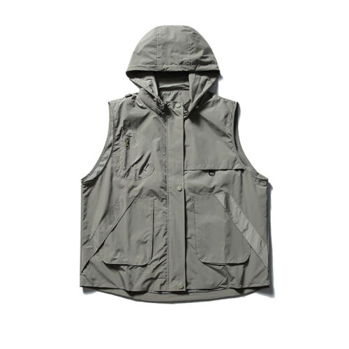 Spring Fashionable Loose Sleeveless Top Japanese Retro Hooded Vest Men - Picture 5 of 22