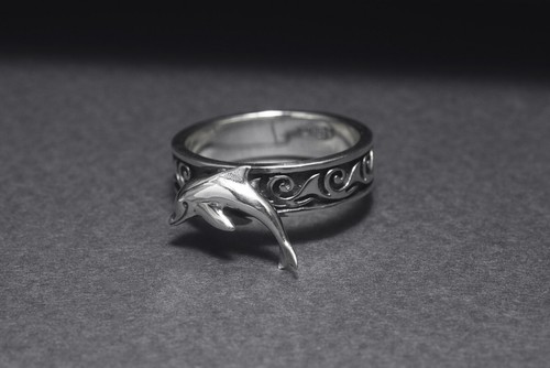 Unico anello dophin oceano onde ornamento gioielli fatti a mano donna gioielli eleganti - Foto 7 di 10