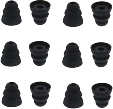 6 Pairs Replacement Triple Flange Ear Tips Earbuds Eartips Silicone Buds for Mos