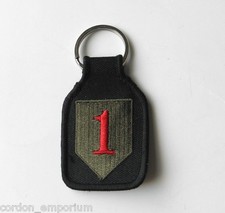 1ST ARMY EMBROIDERED KEY CHAIN KEY RING 1.75 X 2.75