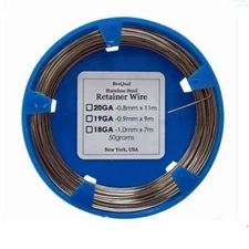 BesQual Retainer Wire - 19GA, 1 spool, 0.9mm x 9m, stainless