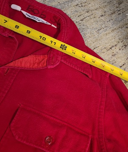 Vintage Woolrich 1571 Size M Chamois Cotton Flannel Shirt RED Heavy Warm - Picture 5 of 15