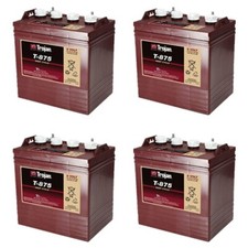 Trojan T-875 8V 170Ah Flooded Lead Acid GC2 Deep Cycle Battery x4