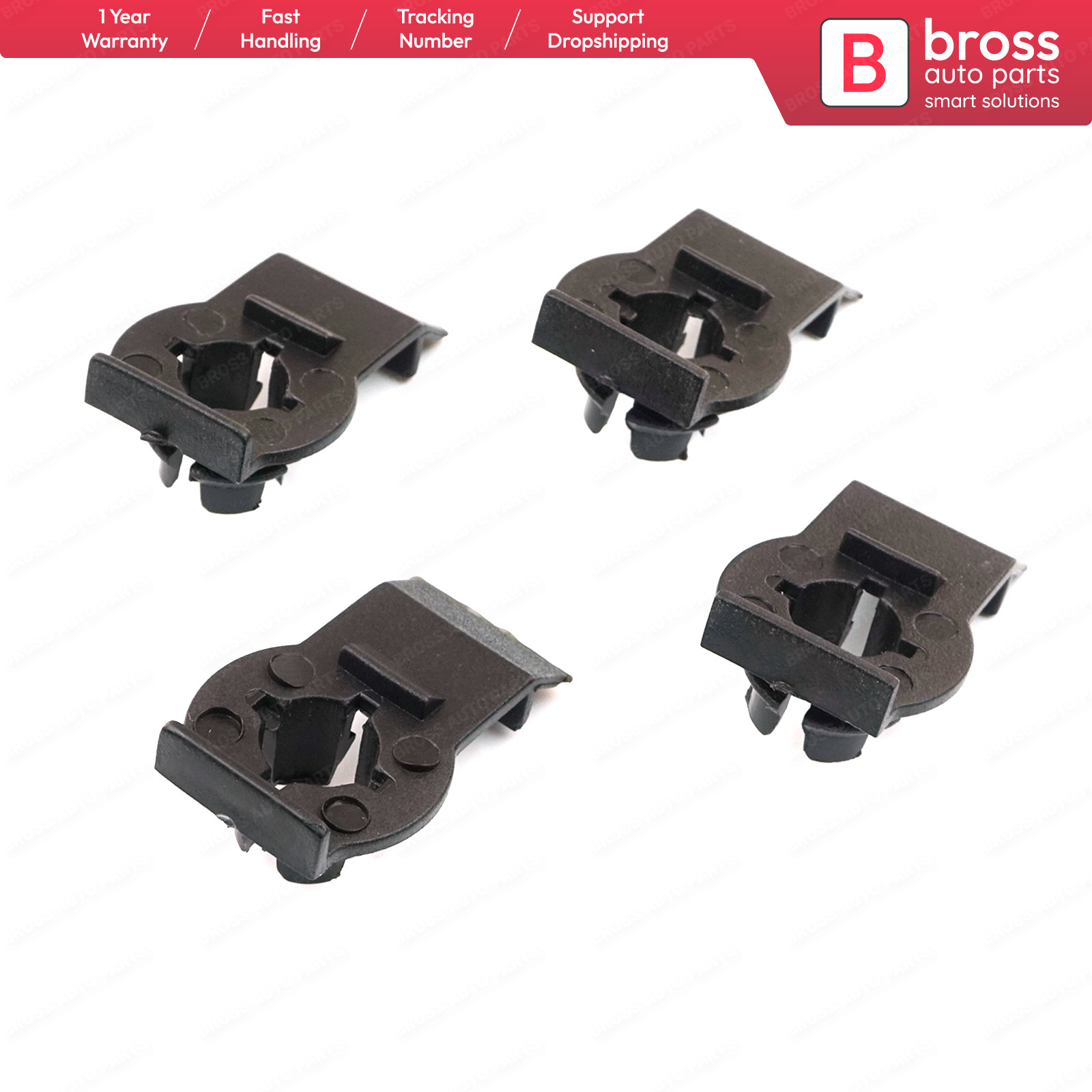 Bross Auto Parts BCF784 4 Pieces Window Repair Clips 51338254781 