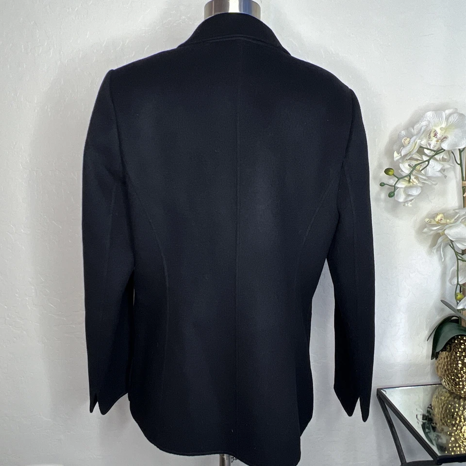 Chaqueta ELLEN TRACY 100% Lana Botones Talla 12 en Negro Foto 3 de 4