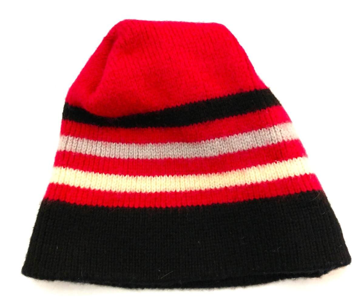 Vintage Cevas Pure New Wool Knit Beanie Hat Blue Stripe Made in Hong Kong Striped Wool Beanie – Norwegian Hand-Knit | The Scandinavy  main image 3