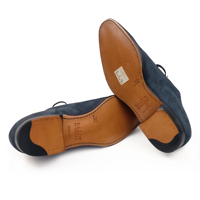 Bally Scandor Oxford Brogues in Dark Blue Nubuck Leather US 10.5 UK 9.5 623827 Bally Scandor Oxford Brogues in Dark Blue Nubuck Leather US  main image 2
