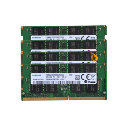 Samsung 4x 8GB 2Rx8 PC4-2400T DDR4 19200Mhz 260Pin SODIMM Laptop