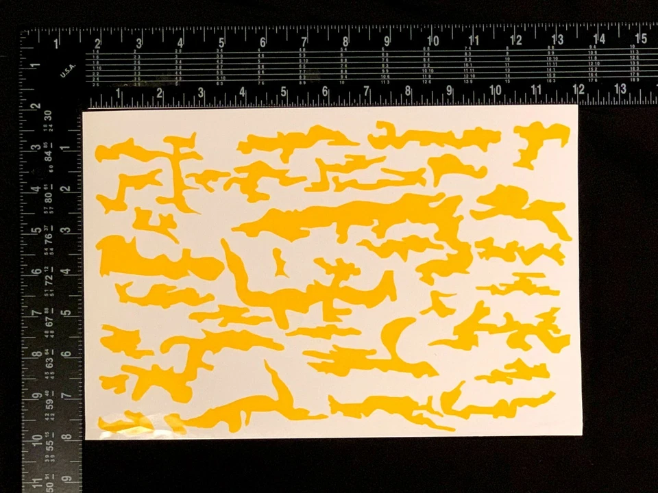 4 Sheets Multicam B – 8" x 12" – High Heat Vinyl Stencil – Cerakote, Duracoat - Image 2 of 4