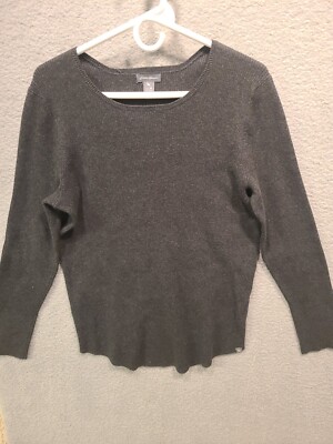 Eddie Bauer Sweater Womens Size XL Crew Neck Pullover Ribbed Long