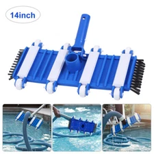 Pool Vacuum Head With Wheels 14in Flexible & Swiveling Attachment to Garden Hose