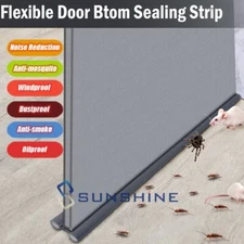 Sweep Twin Weather Stripping Door Stopper Blocker Door Bottom Seal Strip Guard
