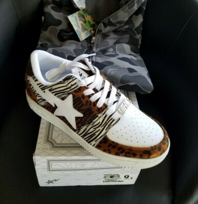 A Bathing Ape Bape Sta Low M2 Men's Animal Mix Size 9.5 