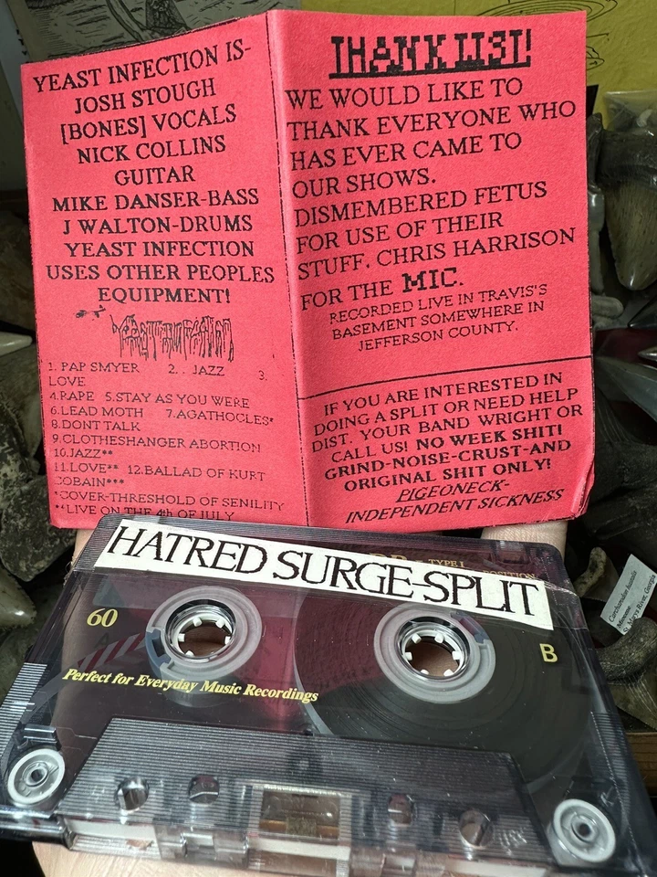 1994 YEAST INFECTION LIVE! IN A BASEMENT DEMO DEATH METAL DISMEMBERED FETUS - Image 3 of 4