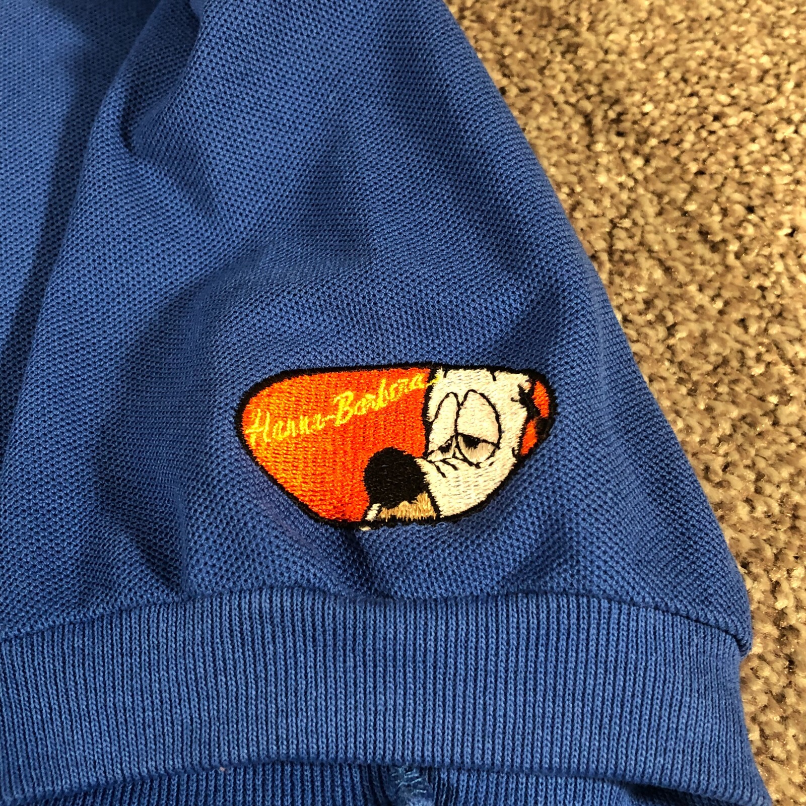 Vintage Droopy Dog Polo Shirt Mens Large Blue USA Mad… Gem