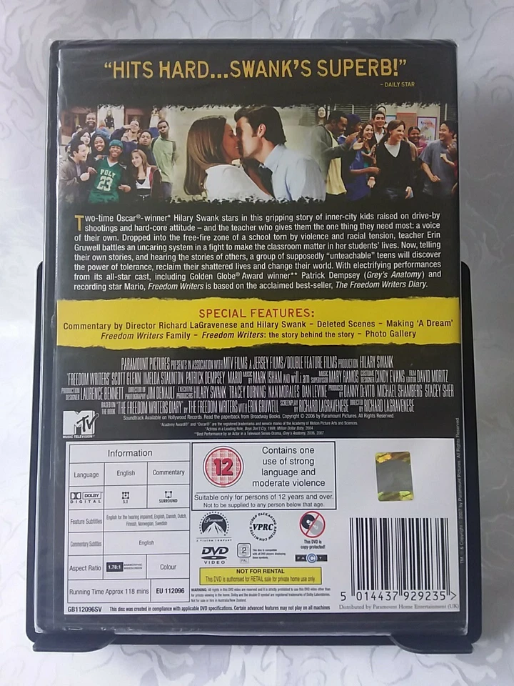 Freedom Writers DVD 2007 Region 2 Brand New And Sealed - image 2 of 2