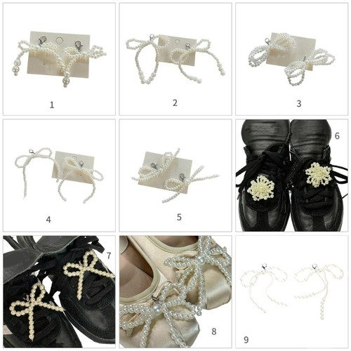 Stylish Bows Shaped Shoe Clip for Keychain Earrings Necklace Jewelry Making Tool - Afbeelding 4 van 17
