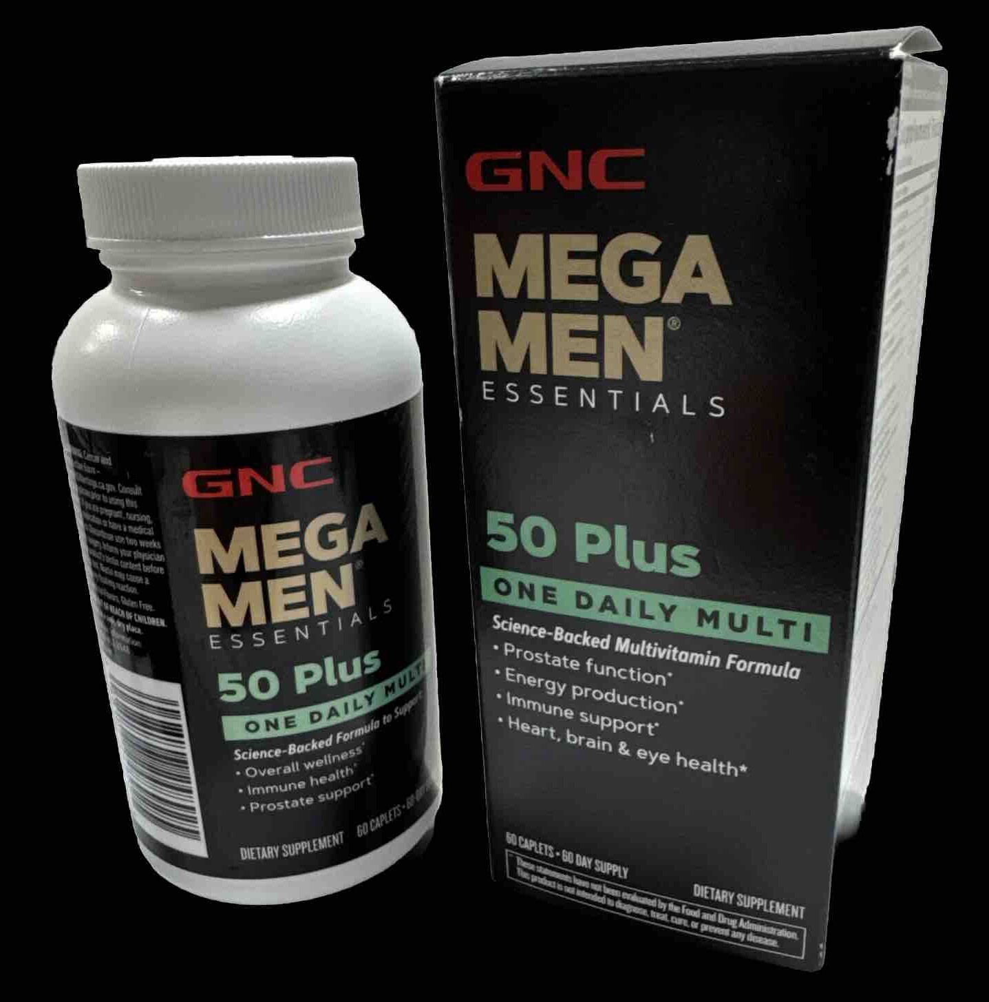 GNC Mega Men 50 Plus Multi. Supports Heart-Brain-(Sexual Health) 60ct. Exp.10/26