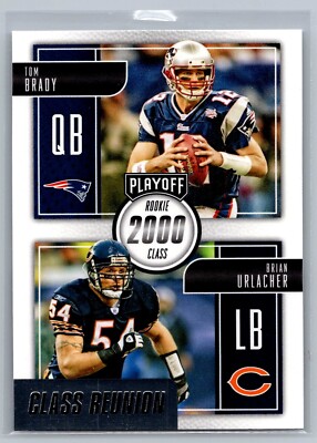 2016 Playoff Class Reunion Insert #CR-BU Tom Brady / BRIAN URLACHER - NM-MT HOF