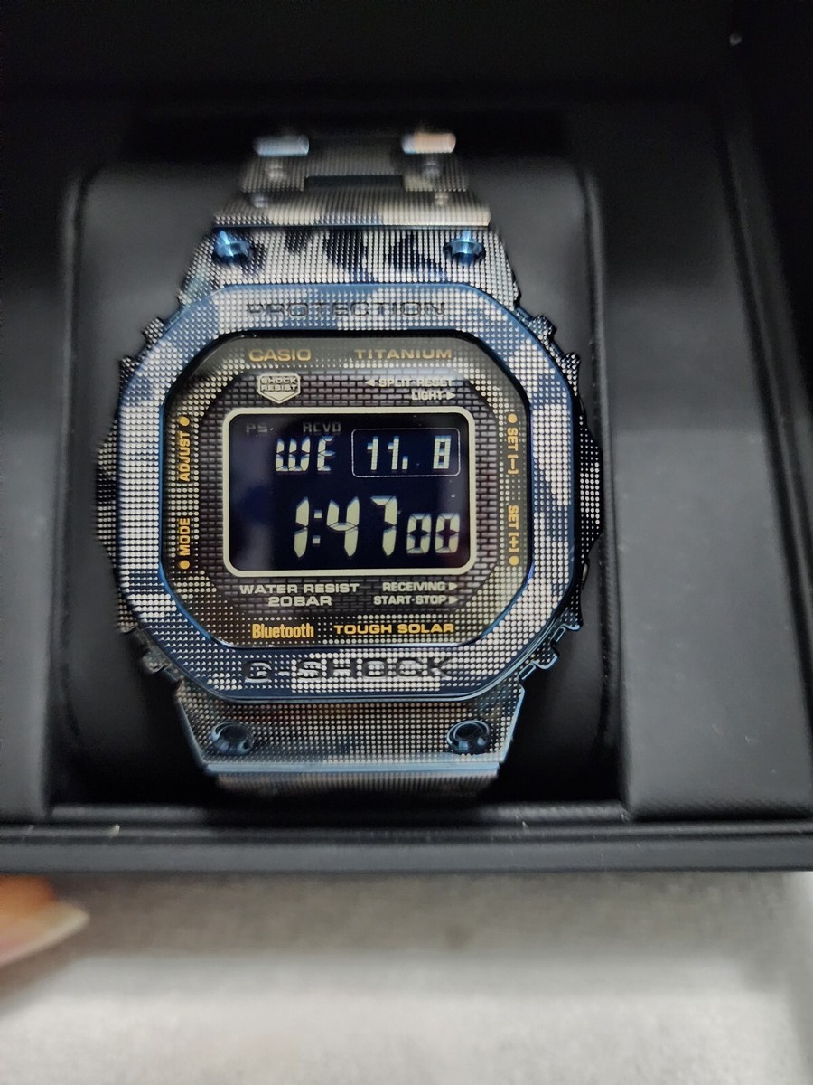Casio G-Shock Standard Digital Bluetooth Blue Camo Titanium