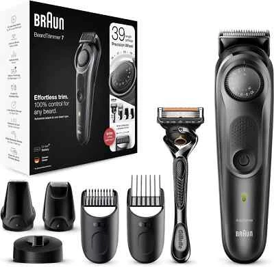 Braun Beard Trimmer Series 7 with Gillette Fusion5 ProGlide Razor, BT7240