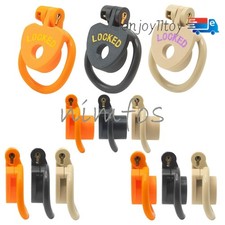 Male Negative Chastity Cage Device Lightweight Lock for Abstinence with 4 rings