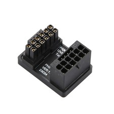 Black ATX3.0 12VHPWR 12 4 16Pin 600W Power Supply Adapter 180  Turn Connector