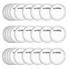 30Pack 2.4 inch Clear Button Pins Make Your Own Buttons Picture Button...