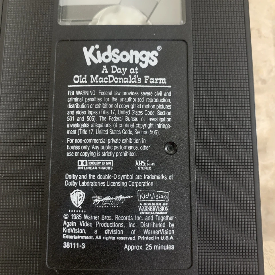 Kidsongs A Day at Old MacDonald's Farm VHS Tape 1985 Children's Video Music - Image 2 of 4