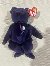 Ty Beanie Baby Princess Purple Bear Plush Toy 1997 with Tags