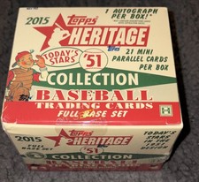2015 Topps Heritage Baseball Full Base Set 1 Auto Per Box Sealed