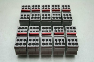 10 Phoenix Contact ST-6 Din Mount Feed Through Terminal Blocks 3 Pos Grey 600V