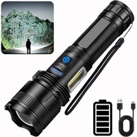 Zeusfire Taschenlampe Led, 500000 Lumen Extrem Hell Taktische Black