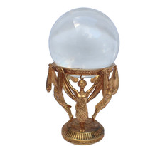 Vintage 1989 Franklin Mint Crystal Visions Crystal Magnifier Ball w Stand