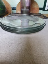 Clear Solid Glass Round Dinner Plate Smooth Finish Adults All Occasions
