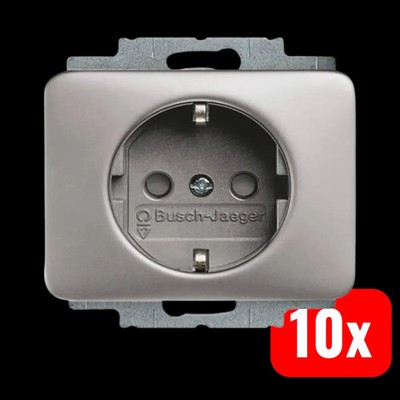 ABB Steckdose Geräteeinsatz SCHUKO Steckdose IP20 Erdungsclips 10 STÜCK