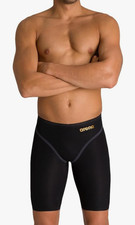 NWT Arena Powerskin Carbon Core FX SL Jammer: Black/Gold, Size 28
