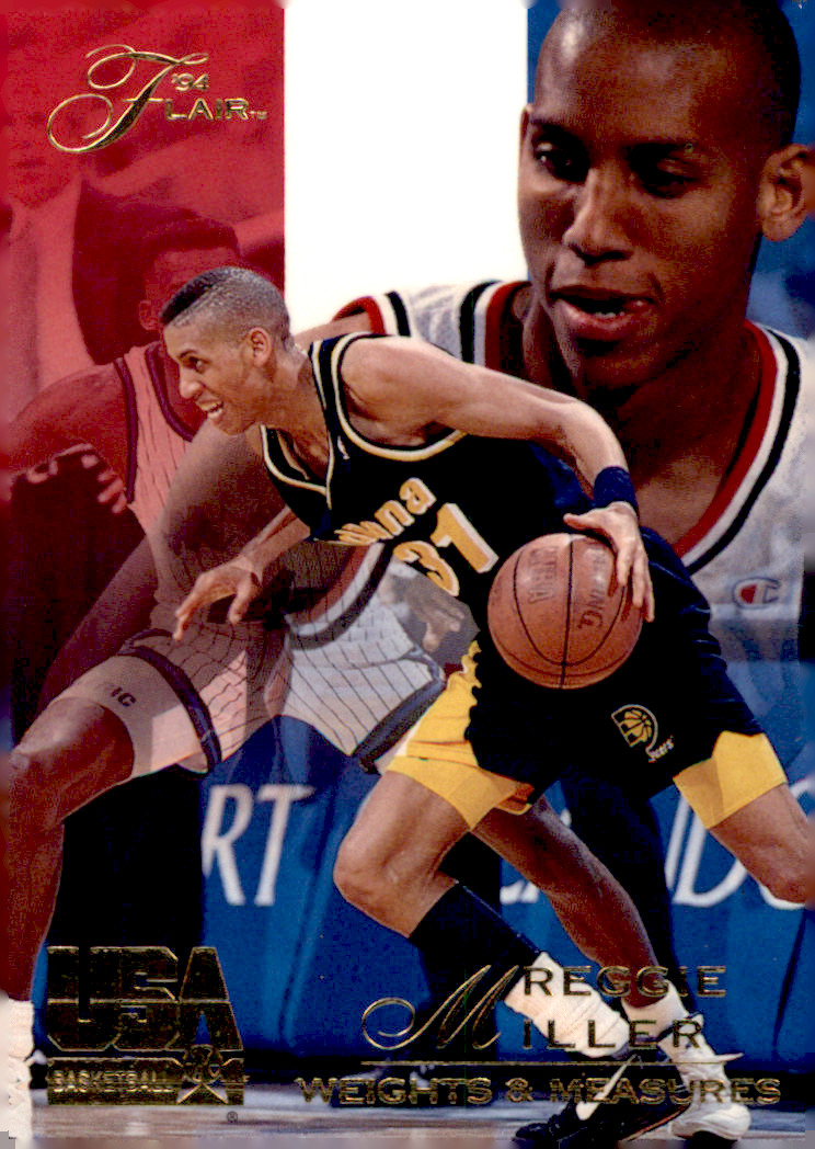 1994 Flair USA Basketball Reggie Miller #62 (Weights & Measures)