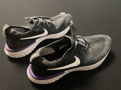 New Nike Epic React Infinity iD By You Size 12.5 Chrome Black/Purple 2019